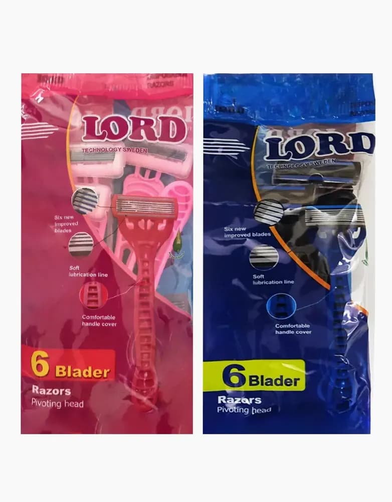تیغ اصلاح 6 لبه LORD | بسته 4 عددی — تصویر ۴