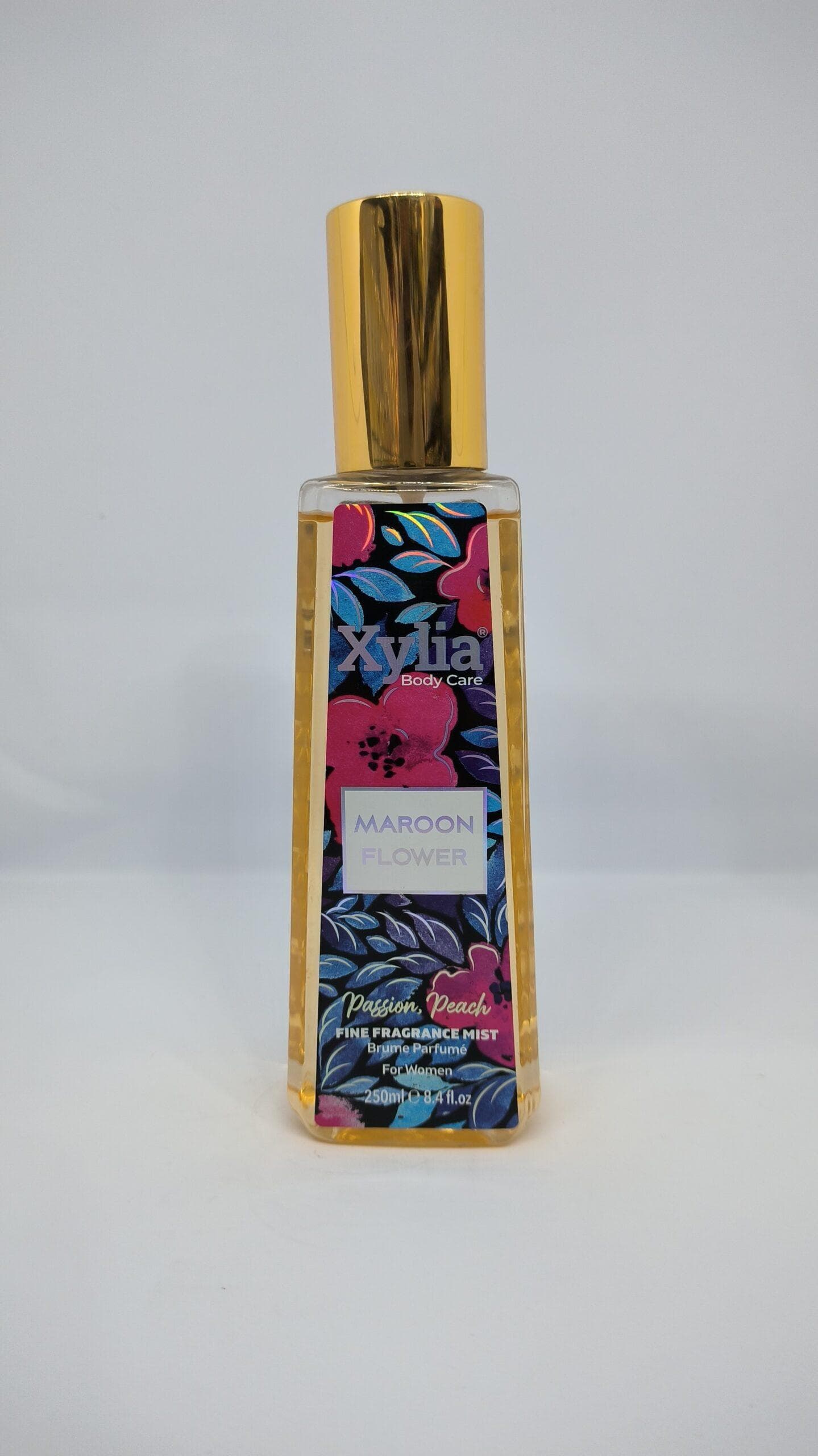 میست بدن و مو زنانه Xylia مدل Maroon Flower حجم 250 میلی