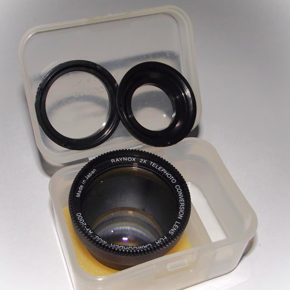 مبدل تله لنز فیلمبرداری RAYNOX 2X TELEPHOTO CONVERSION LENS FOR CAMCORDER MOD.AF_2000 دو برابر 37mm