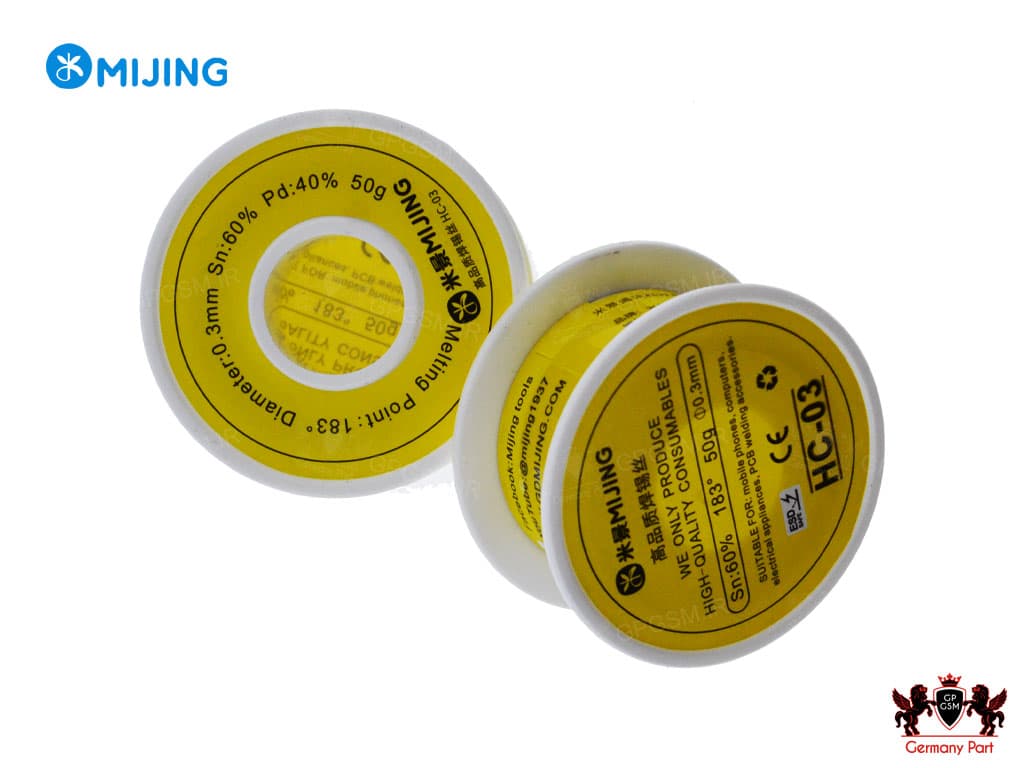 سیم لحیم SOLDER WIRE HC 03 MIJING 0.3mm