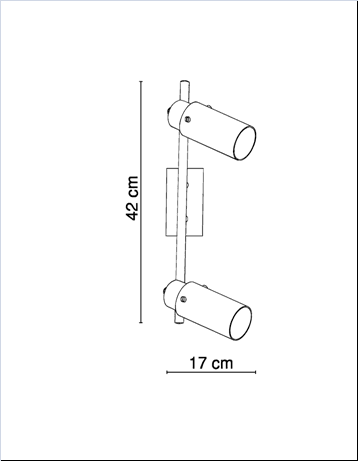 لوستر دیواری خطی گلوبو مدل globo 54901-2 — تصویر ۳