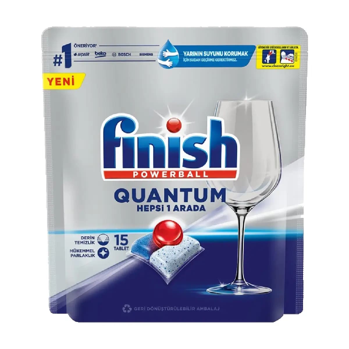 قرص ماشین ظرفشویی فینیش مدل Quantum – بسته 15 عددی (Finish Quantum Dishwasher Tablets)