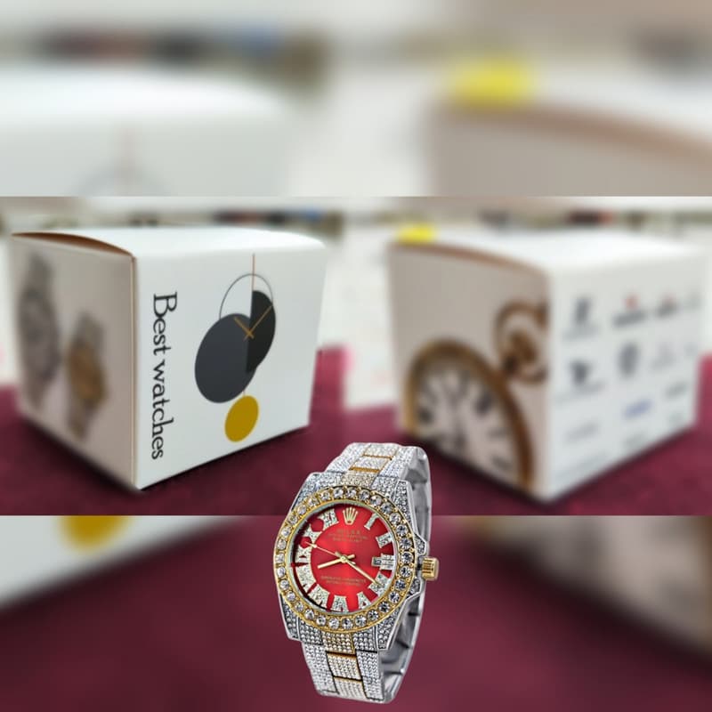 ساعت مچی عقربه ای مدل فول نگین استون کد Av-Ro-4 — تصویر ۵