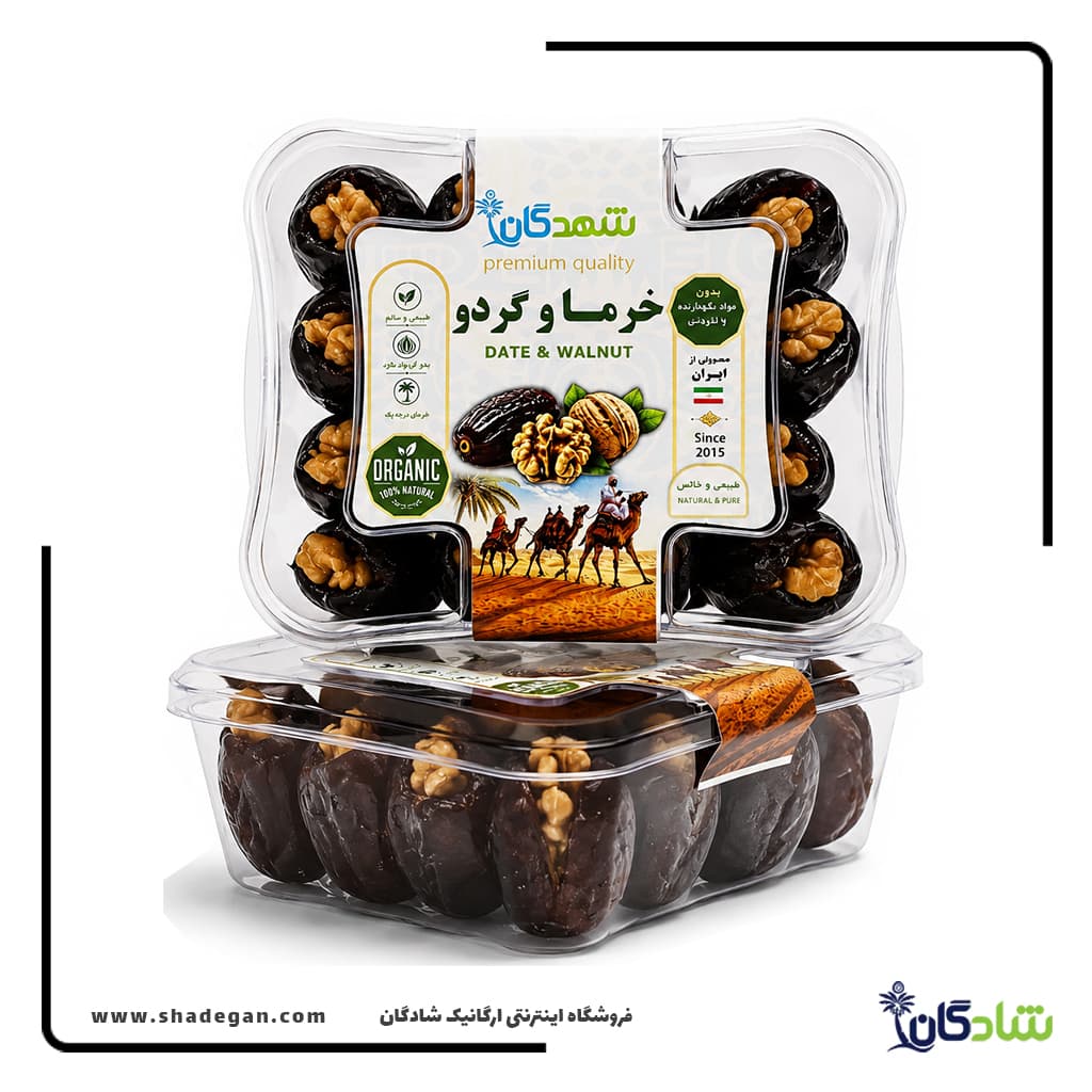 خرما و گردو شهدگان (ارگانیک و درجه یک)
