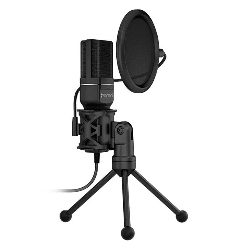 میکروفون کندانسور و سه پایه لرزشگیر Yanmai SF-777 + پاپ فیلتر — تصویر ۱۰