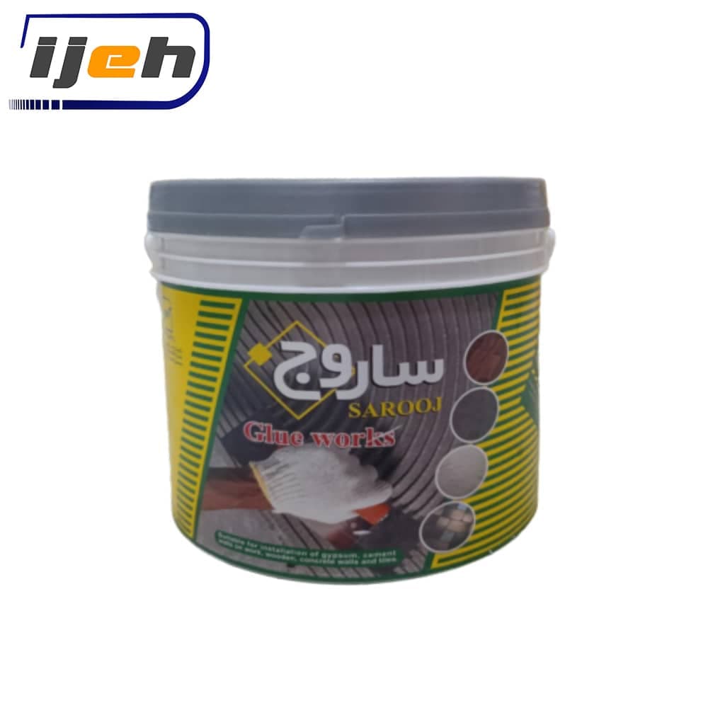 چسب خمیری سفید کاشی و سرامیک ساروج گالن Sarooj Tile Adhesive