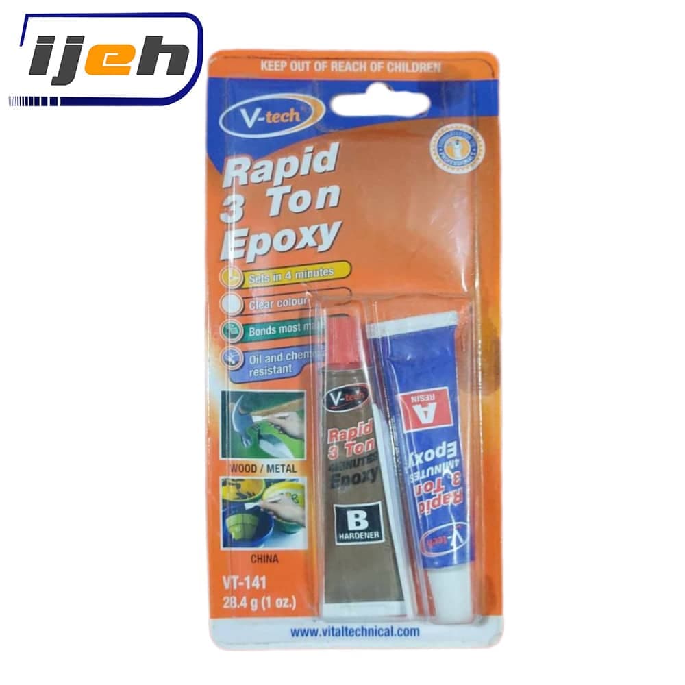 چسب اپوکسی شفاف 3 تن وی تک مدل V-Tech Rapid 3 Ton Epoxy 28Gr – VT-141