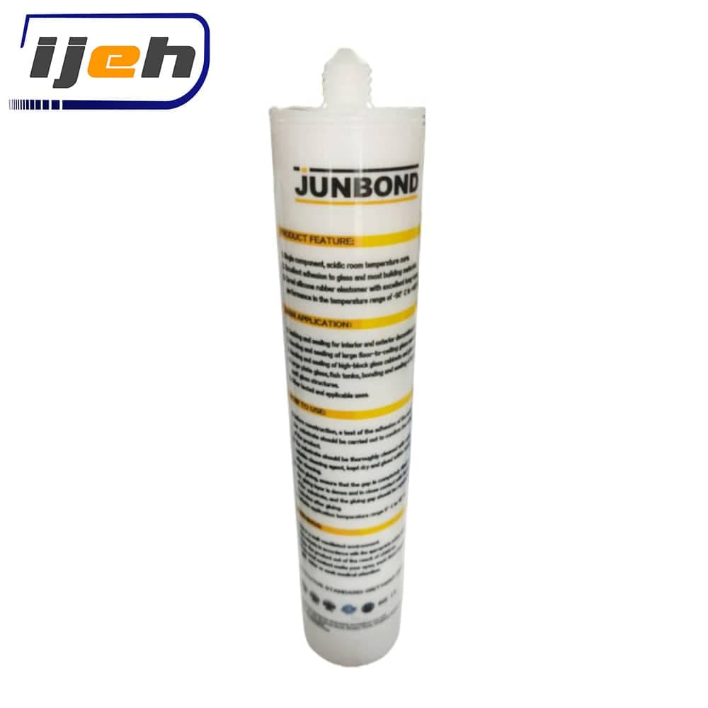 چسب همه کاره سیلیکون اسیدی سفید جانباند Junbond Acetic Glass Sealant 7132 300ml – JB7132 — تصویر ۵