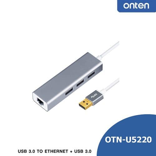 هاب USB 3.0 اونتن مدل U5220 با پورت USB 3.0 و ONTEN LAN 1000 — تصویر ۵