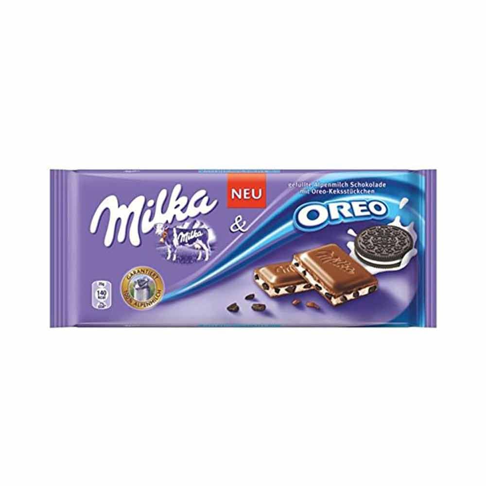 شکلات شیری میلکا اورئو ساده 100 گرمی (Milka Oreo)