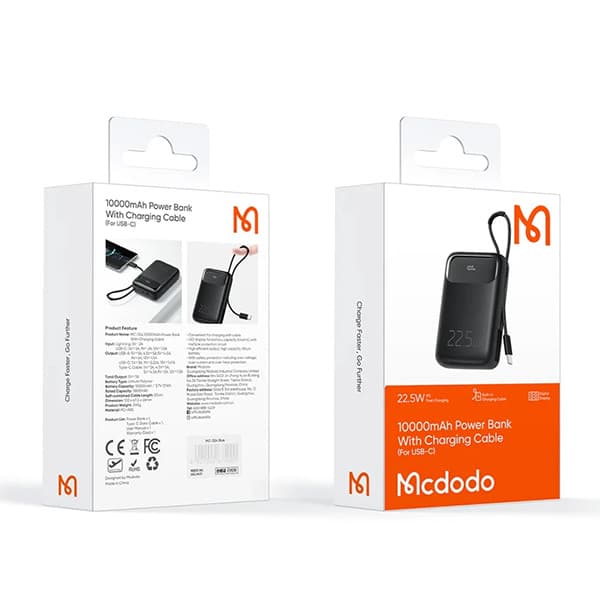 پاوربانک 10000 مک دودو MC-3243 توان 22.5 وات و کابل تایپ سی Mcdodo — تصویر ۹