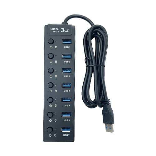 هاب 7 پورت کلید دار USB 3.0 کی نت مدل K-Net H9
