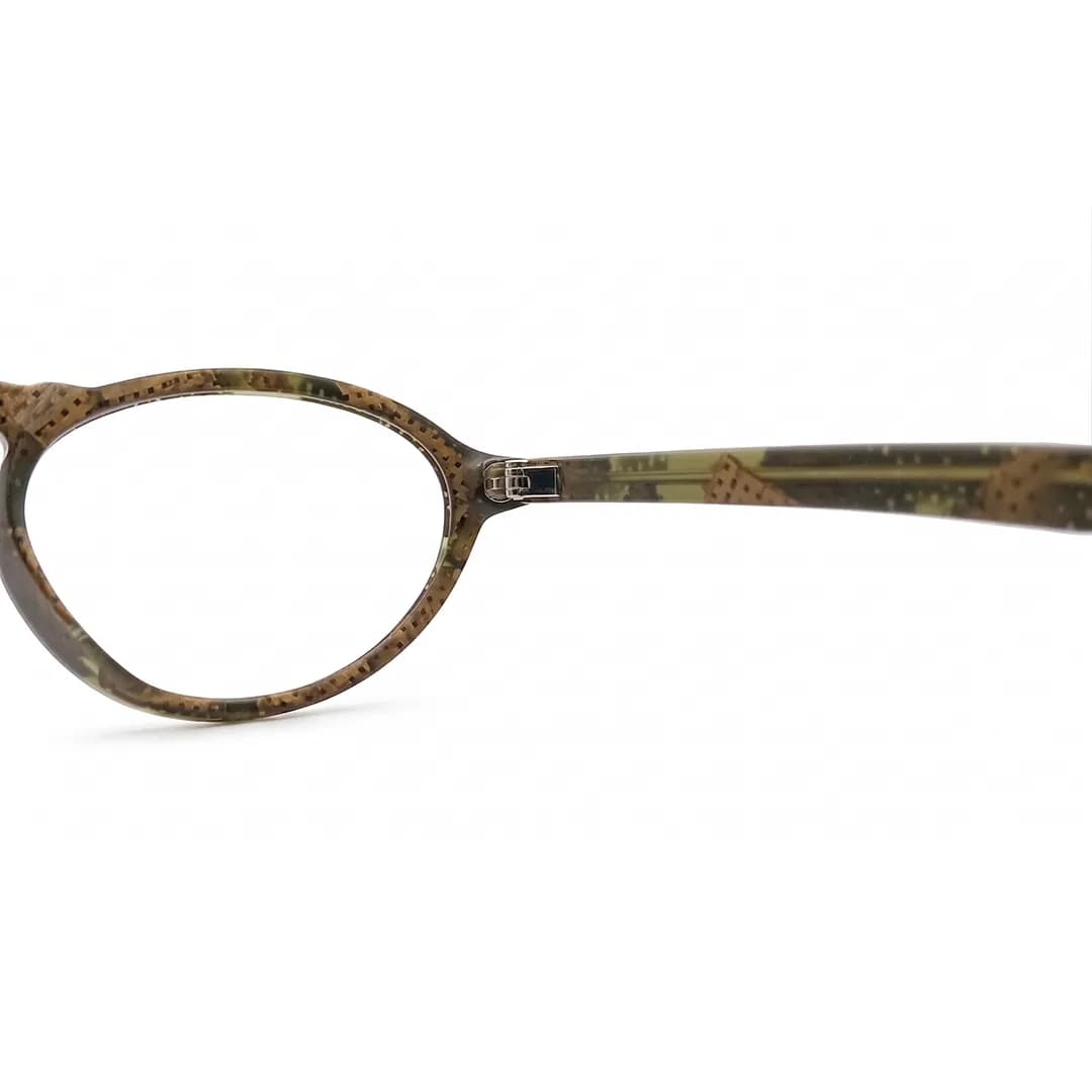 عینک طبی زنانه و مردانه Rodenstock مدل 7040 | فریم بیضی سبز زیتونی — تصویر ۶