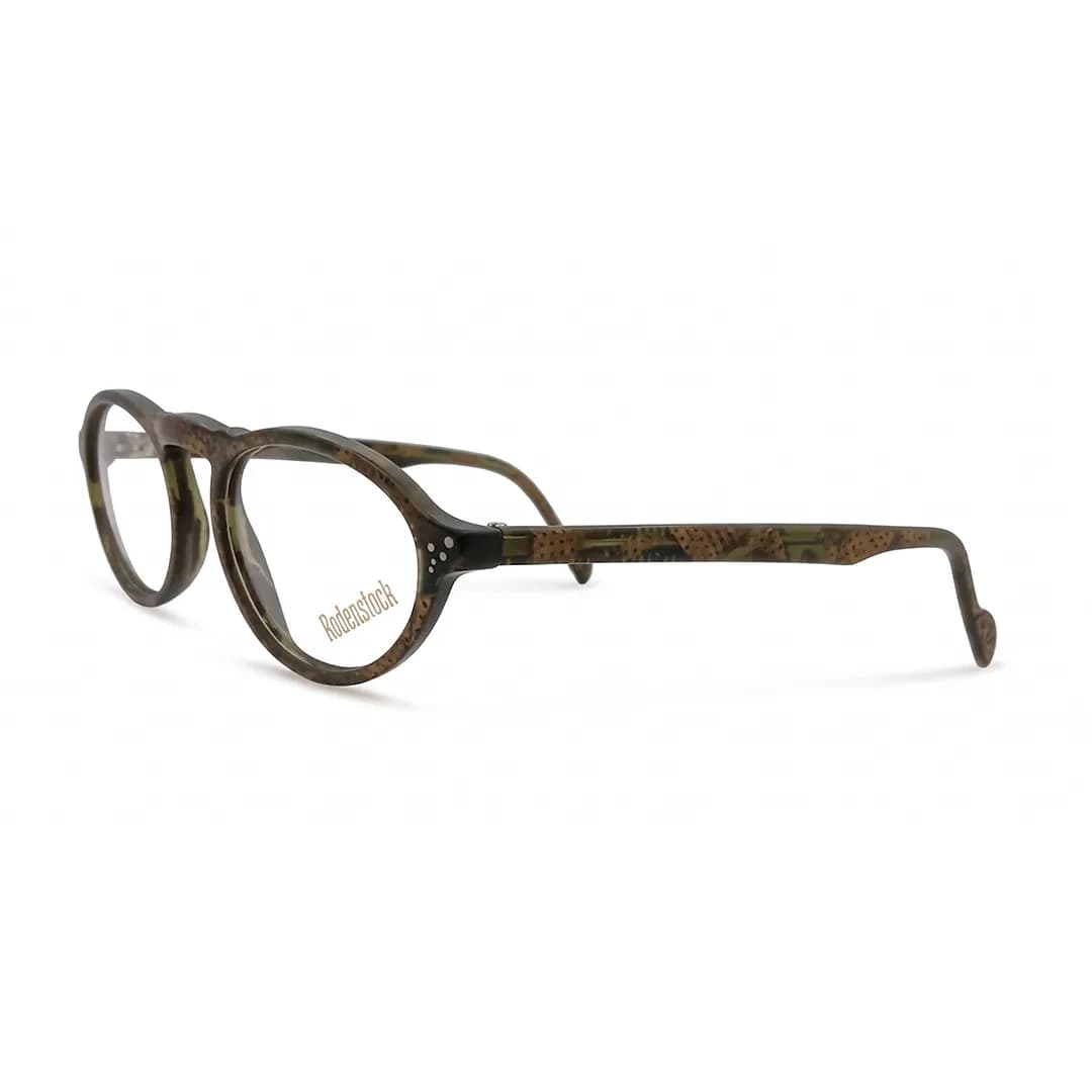 عینک طبی زنانه و مردانه Rodenstock مدل 7040 | فریم بیضی سبز زیتونی — تصویر ۳
