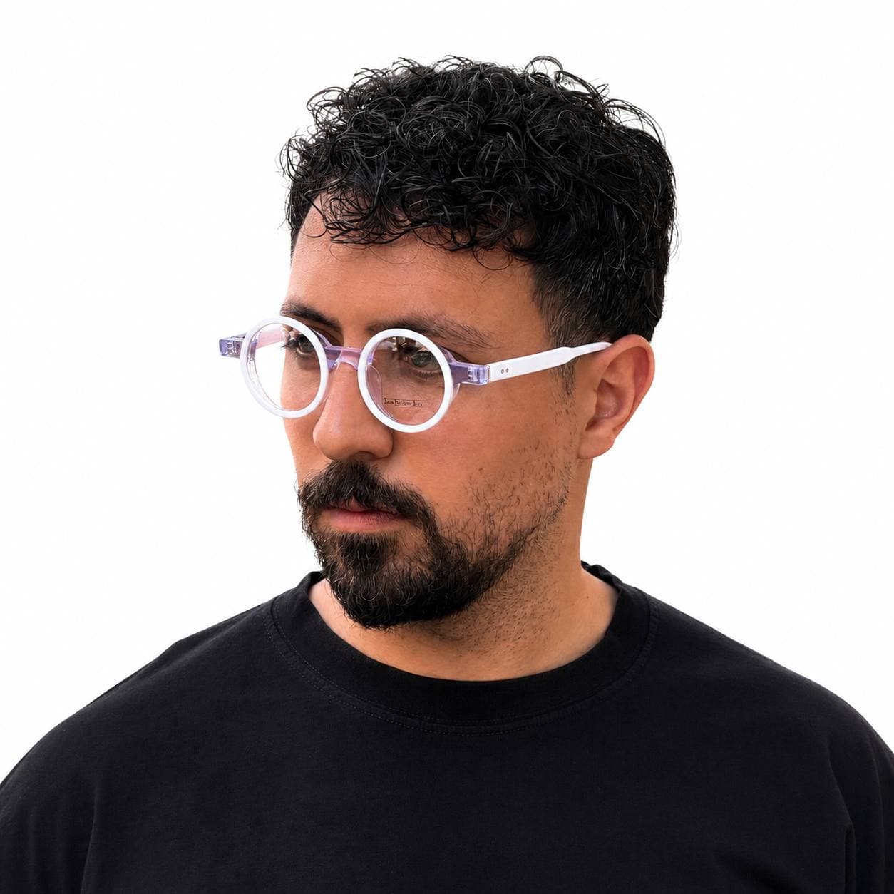 عینک طبی Jean Philippe Joly مدل TM5020A با فریم گرد سفید اروپایی
