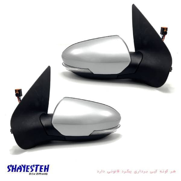 آینه بغل رانا پلاس با قاب نقره ای شایسته چپ/راست