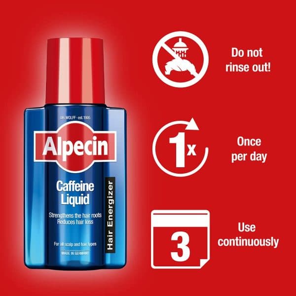 لیکوئید کافئین آلپسین ضد ریزش ارثی alpecin caffeine liquid — تصویر ۷