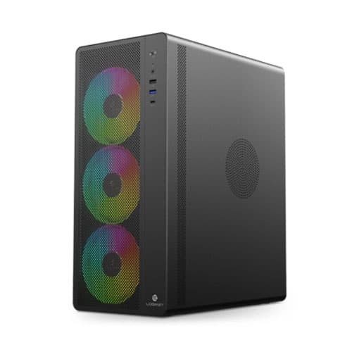 Logikey C154B ARGB Mid Tower Black Computer Case