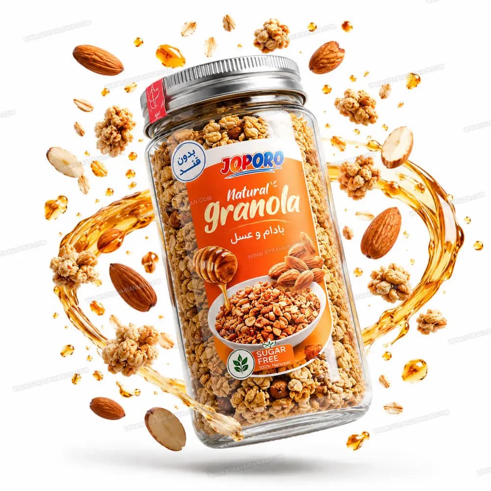گرانولا رژیمی و بدون شکر بادام و عسل 300 گرمی جوپرو با بهترین قیمت + خرید آنلاین