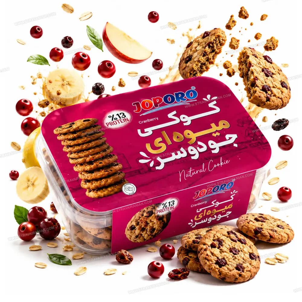 کوکی پروتئینی رژیمی میوه ای جو دوسر 300 گرمی جوپرو با بهترین قیمت + خرید آنلاین