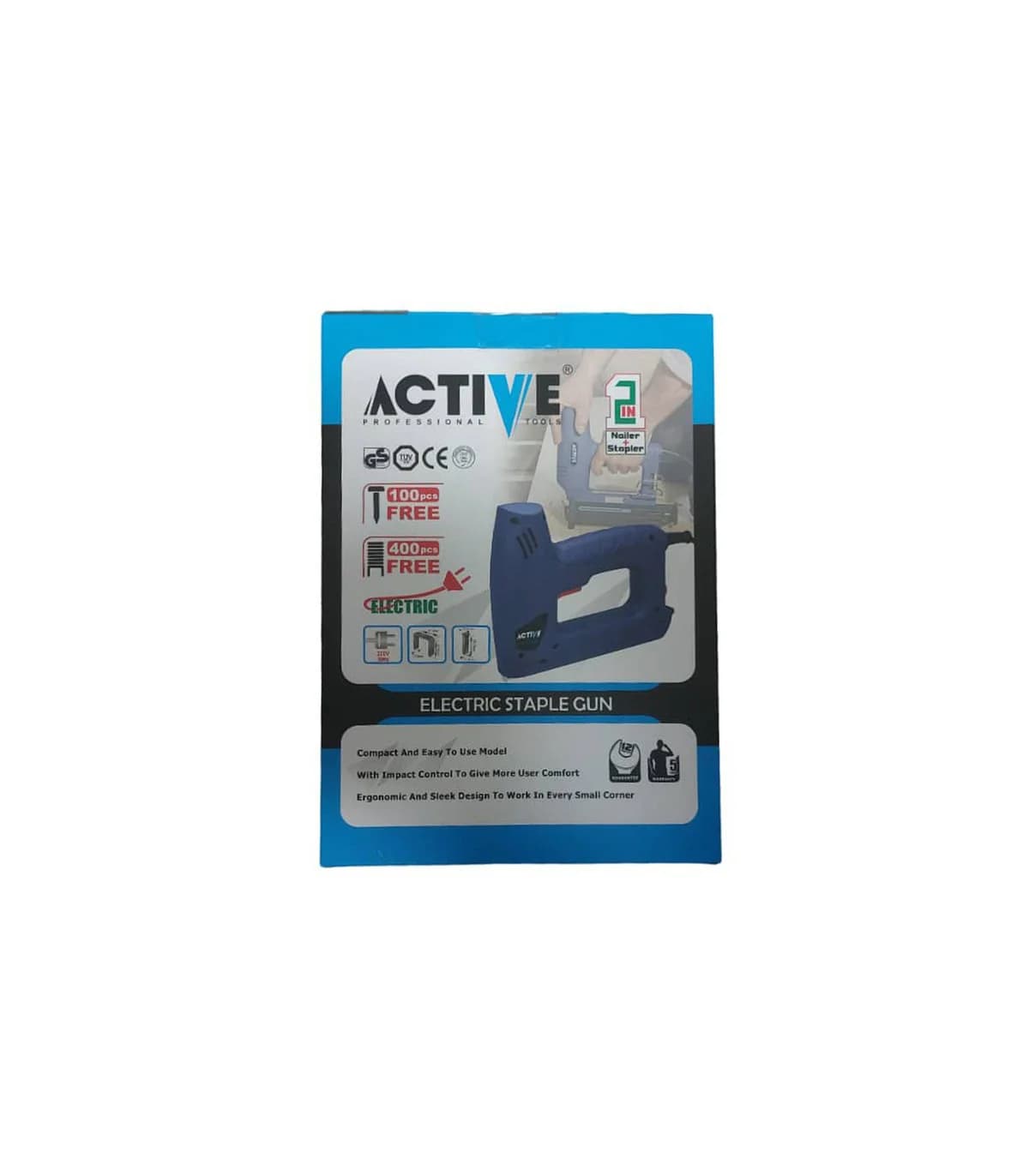 میخ کوب و منگنه کوب برقی اکتیو مدل AC-2816 — تصویر ۳