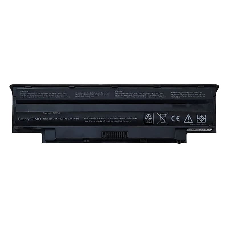 باتری لپ تاپ دل Dell Inspiron N5110 | برند GIMO | ظرفیت 4000 | 45 وات | 6 سلولی | J1KND , 9T48V , W7H3N