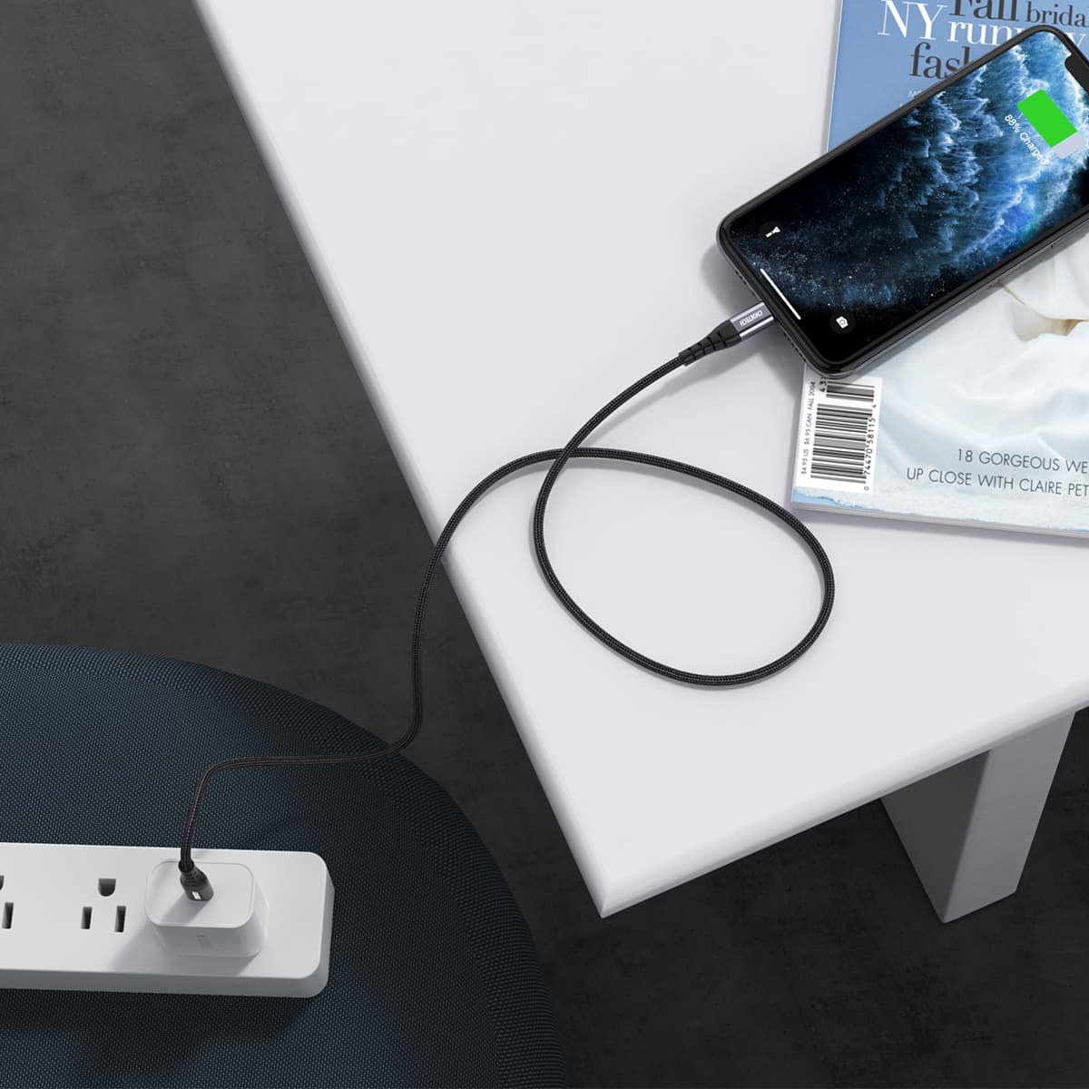 کابل CHOETECH چویتِک تبدیل USB-C به Lightning طول 1.2 متری 3 آمپر مدل IP0039 — تصویر ۵