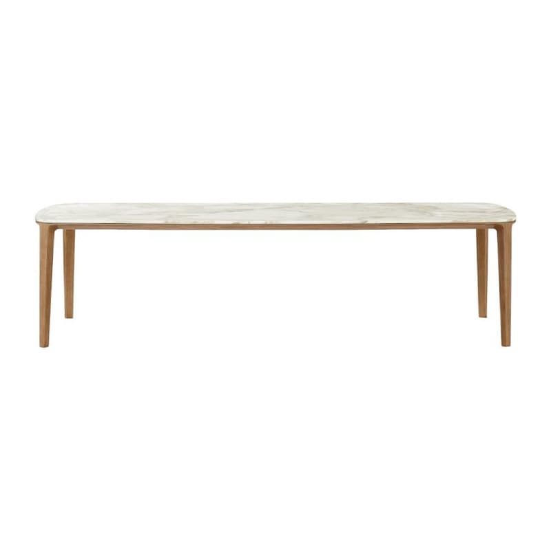 میز مستطیل صفحه سنگ پایه چوبی نظری مدل Dining(II)