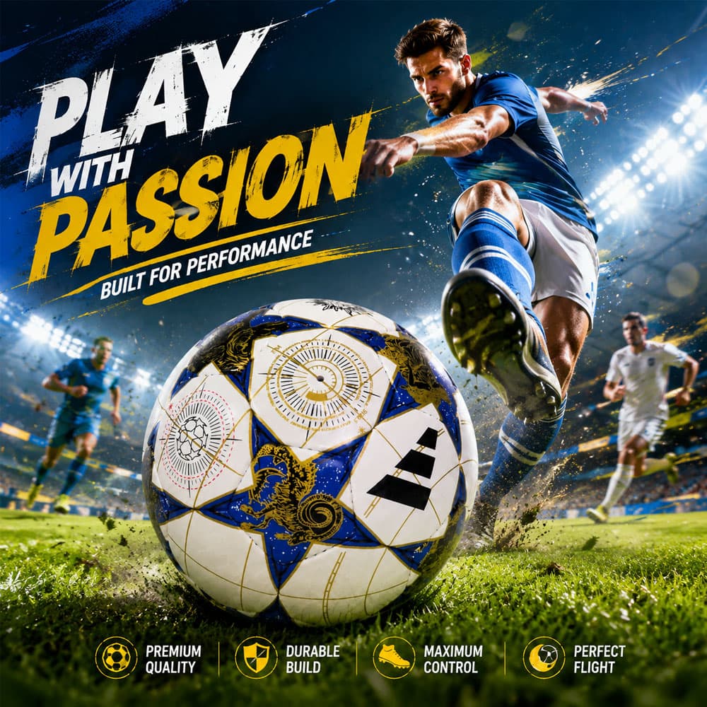 توپ فوتبال دوختی Adidas طرح Champions League — تصویر ۹