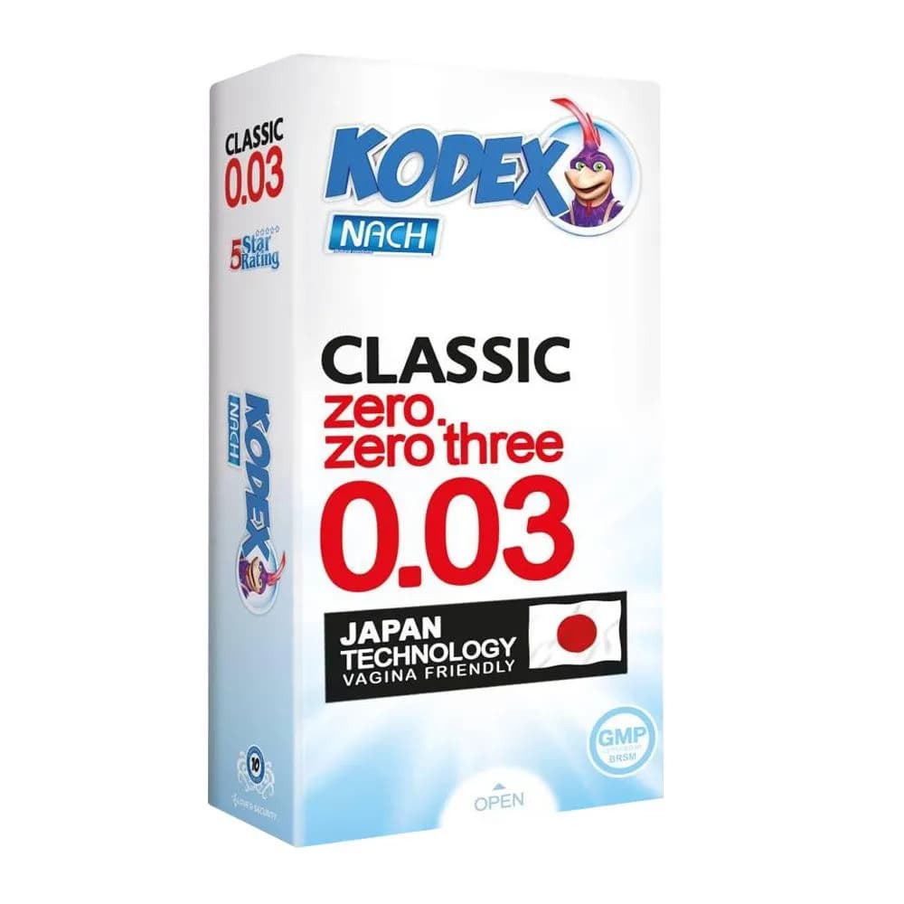 کاندوم فوق نازک کدکس مدل Classic 0.03 بسته 12 عددی
