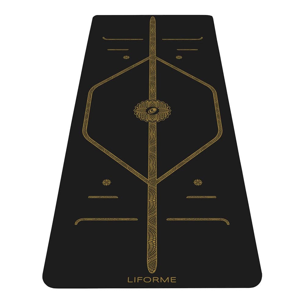 مت تمرین یوگا PU لایفرمی مدل Liforme Black & Gold — تصویر ۹