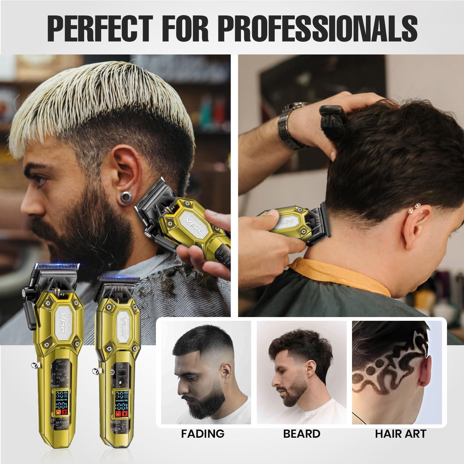 ست 2 قلو ماشین اصلاح VGR V-600 & V-900 — تصویر ۱۲
