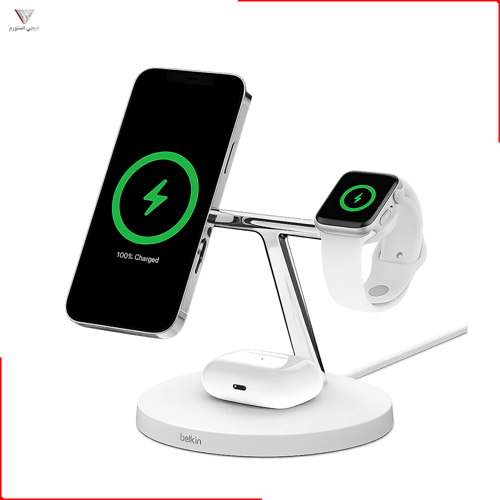شارژ بیسیم 3 در 1 بلکین BoostCharge Pro MagSafe مدل WIZ017