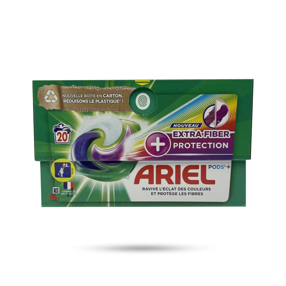 قرص ماشین لباسشویی آریل مدل Extra Fiber Protection بسته 20 عددی — تصویر ۳