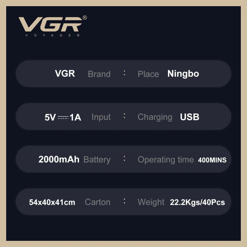 ماشین اصلاح سر و صورت وی جی آر مدل V-991 — تصویر ۴
