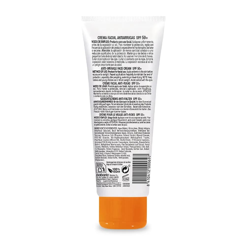 کرم ضدآفتاب باباریا +SPF50 مدل Antipolucion حاوی عصاره آلوئه ورا 75 میل — تصویر ۱۱