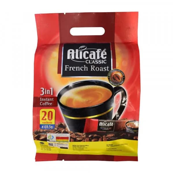 قهوه فوری علی کافه مدل French Roast بسته ۲۰ عددی