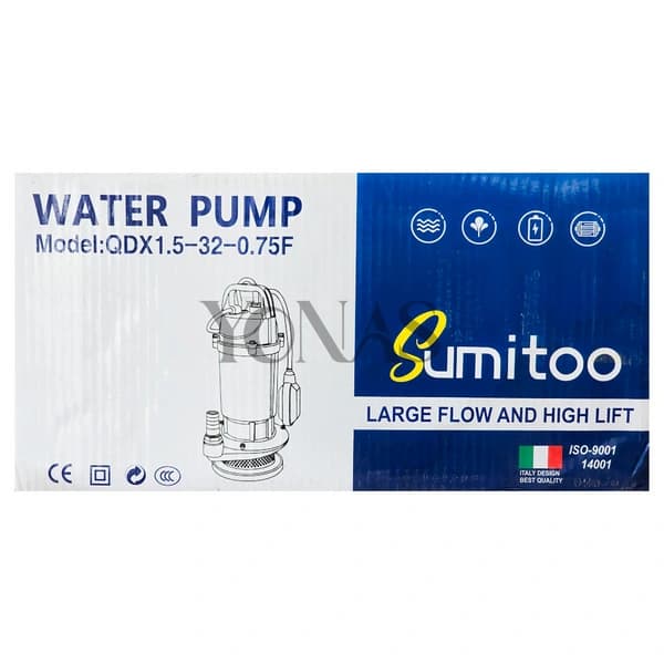 پمپ آب کفکش ارتفاع 32 متر Sumito مدل QDX1.5-32-0.75F — تصویر ۵