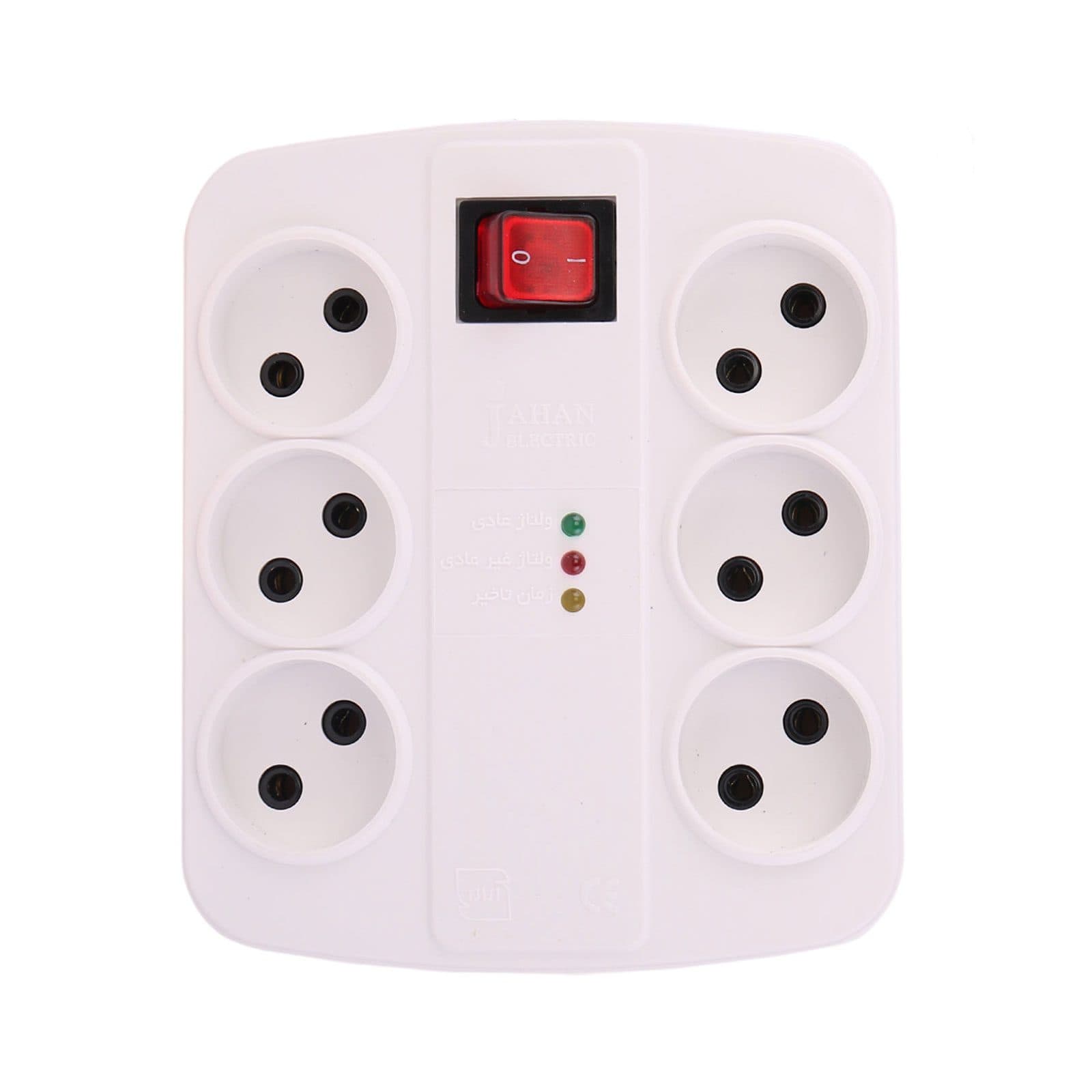 محافظ 6 خانه صوتی و تصویری جهان الکتریک با کابل 3.8 متر