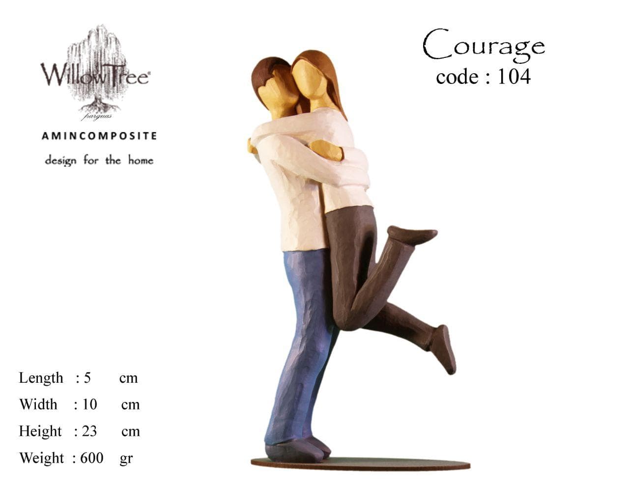مجسمه ویلوتری مدل شجاعت کد 104 WillowTree Courage Statue