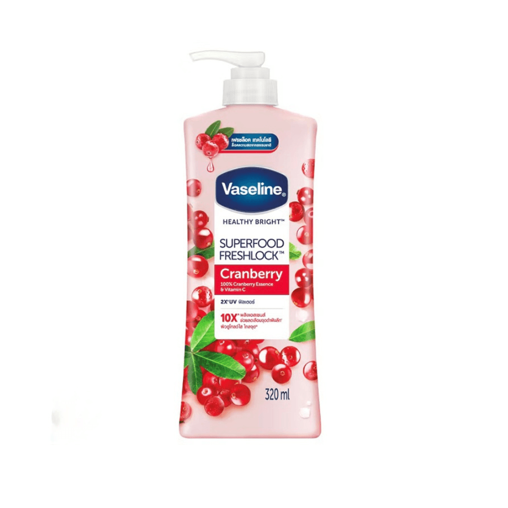 لوسیون بدن سوپرفود رایحه وازلین Vaseline superfood freshlock Cranberry