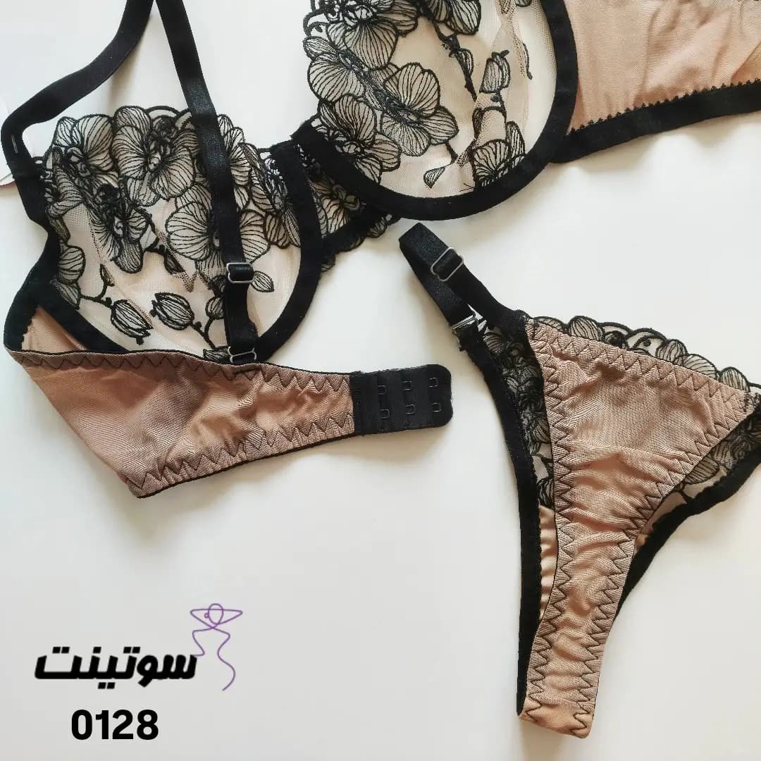 ست لباس زیر زنانه توری کد 0128 — تصویر ۹