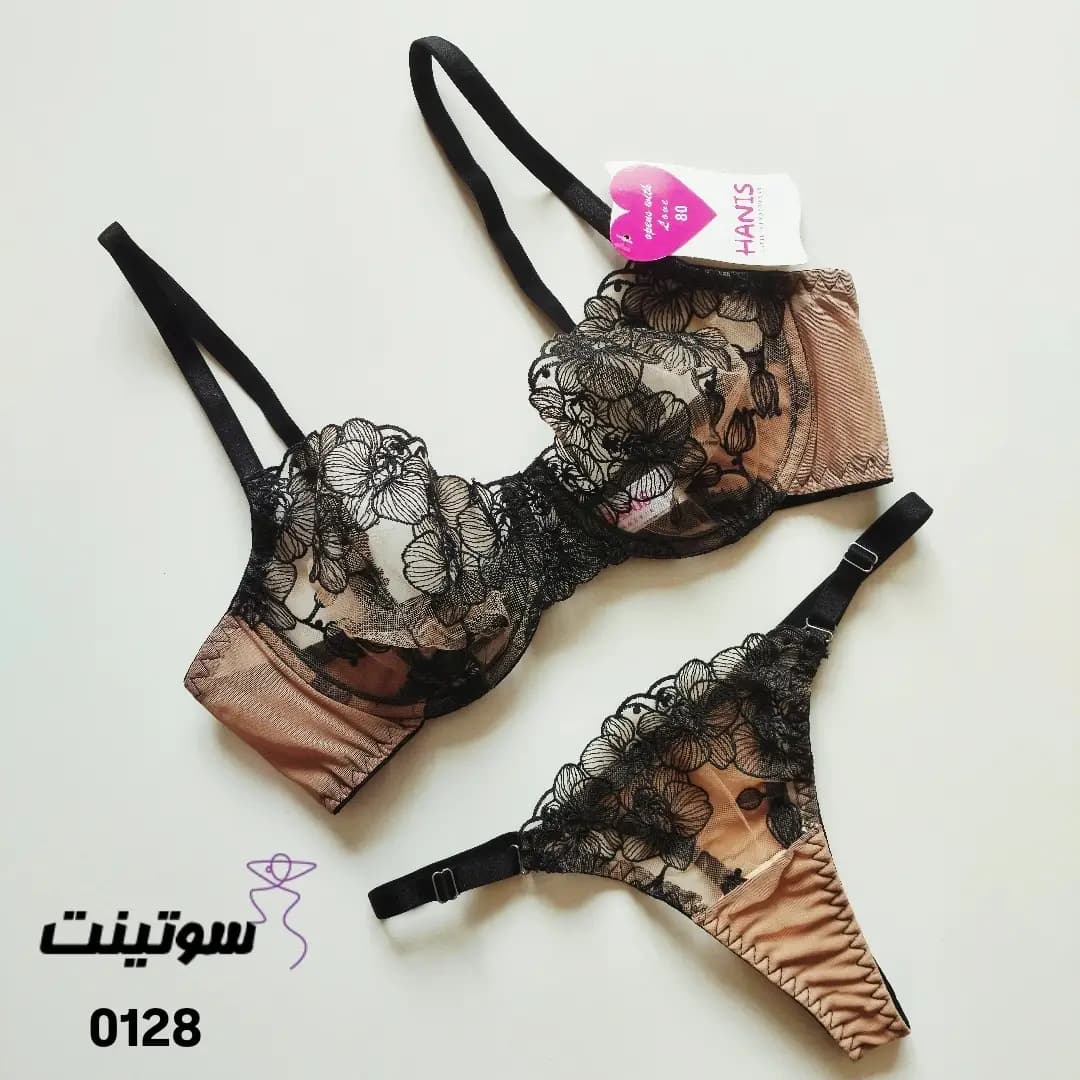 ست لباس زیر زنانه توری کد 0128