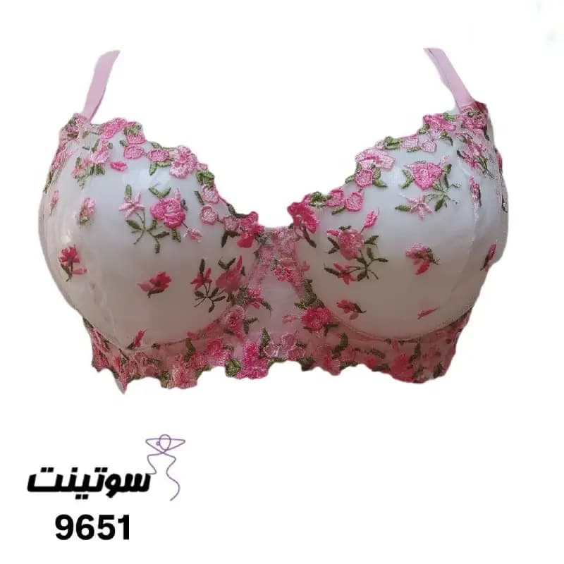 ست شورت و سوتین توری فانتزی گلدار هانیس 9651 — تصویر ۵