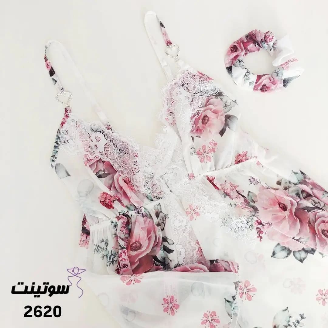 تاپ شلوارک ساتن خواب فانتزی 2618 — تصویر ۴