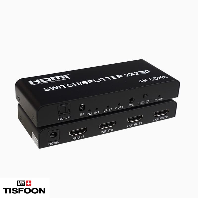 سوییچ اسپلیتر HDMI 2×۲ کی نت مدل K-SWSP2022