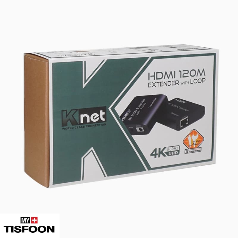 توسعه دهنده HDMI روی کابل شبکه ۱۲۰ متر کی نت مدل K-EXHD4120 — تصویر ۶