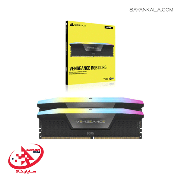 رم دسکتاپ کورسیر مدل RAM CORSAIR VENGEANCE RGB 32GB(2*16) 6400MHZ CL36