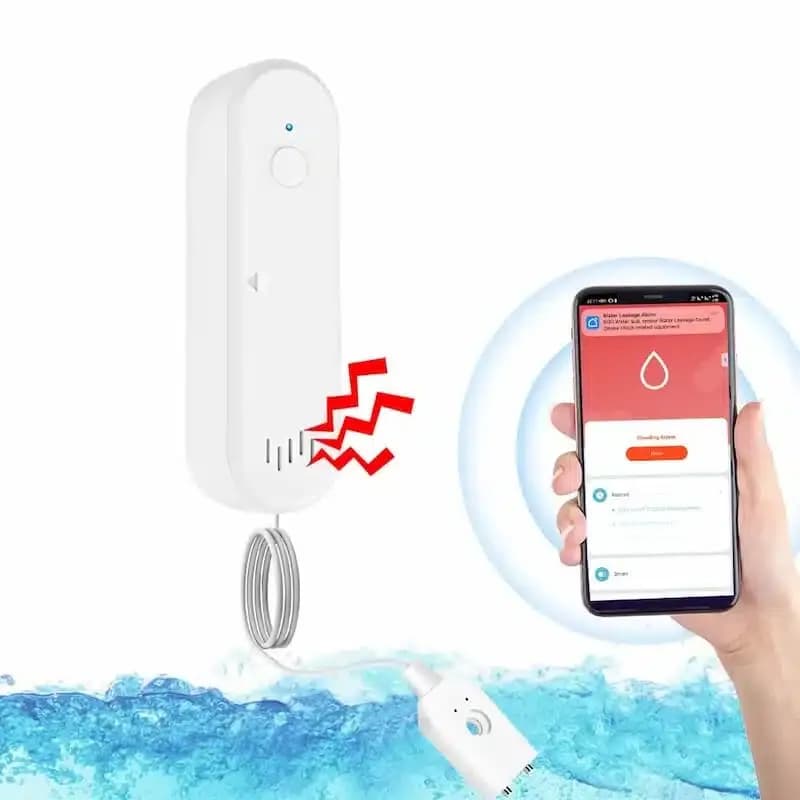 سنسور تشخیص نشت آب هوشمند با آژیر داخلی TUYA مدل WIFI