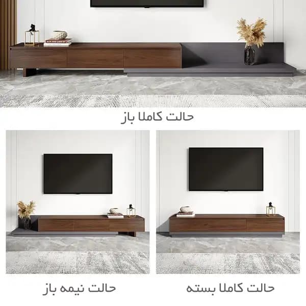میز تلویزیون ساده و شیک چوبی آندیا — تصویر ۷